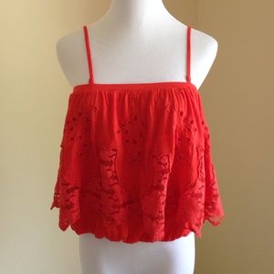 Free people lace crop top